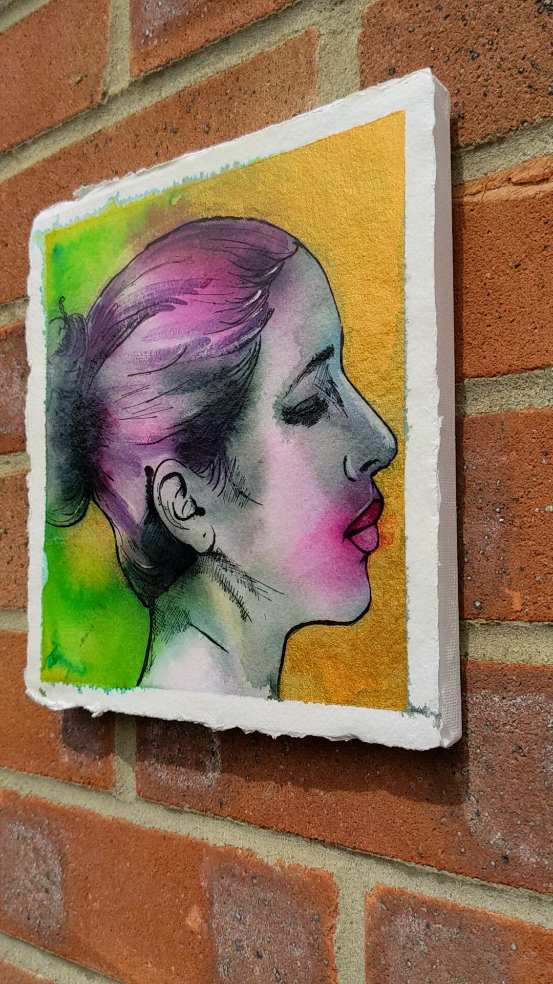 primrose, fairy maid to Titania from a Midsummer nights dream, and original ink painting by Dianne Bowell, female britsih artist from Middlesbrough