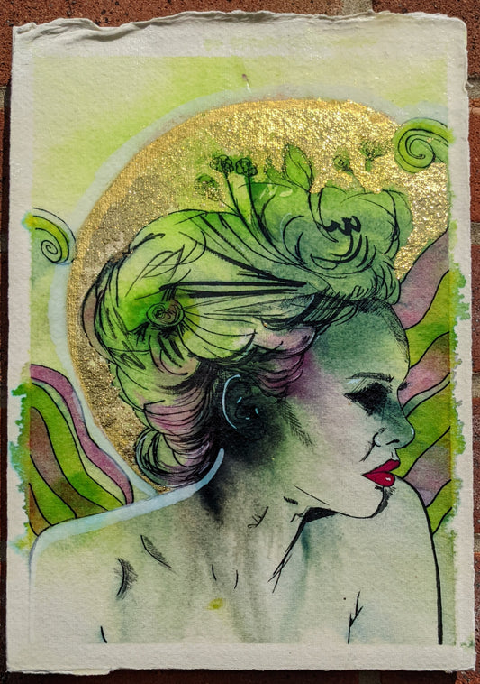 A stunning Original fine art painting by Middlesbrough Artist Dianne Bowell, working from the Gilkes Street Artist Studios in Middlesbrough, this ephemeral painting of a flower fairy would make a stunning additiong to any home.