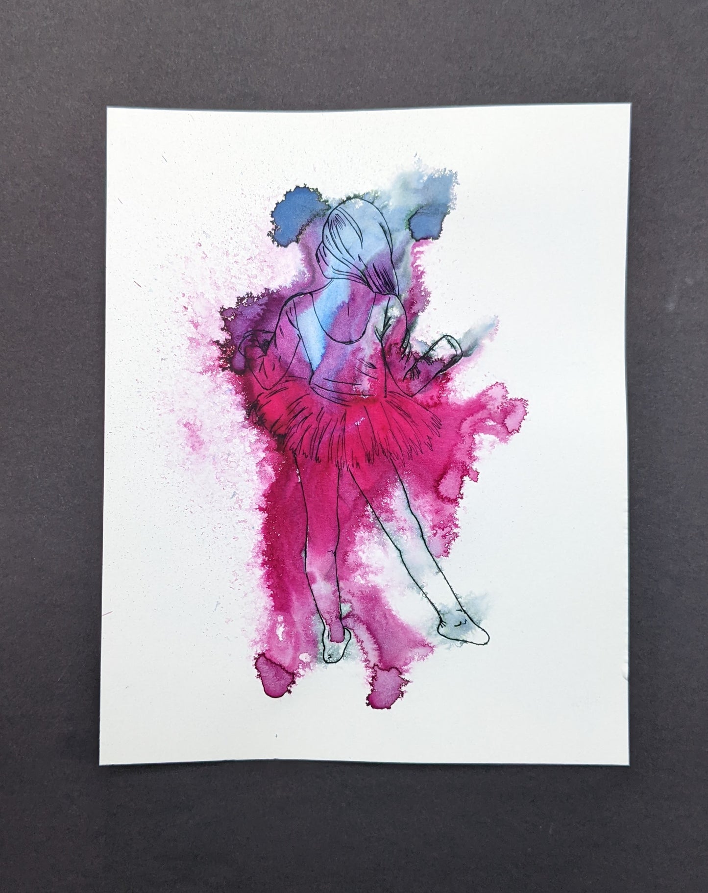 An original bright ink painting by british female artist Dianne Bowell, the Middlesbrough artist is availble for exhibitions, portrait commissions, murals, projects.