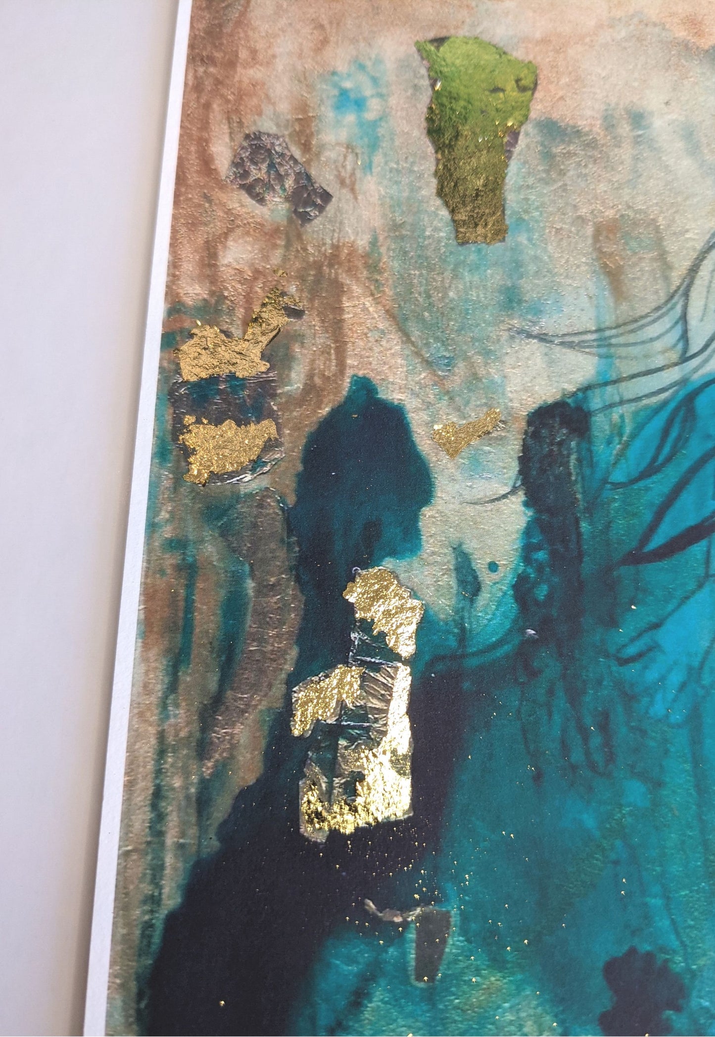 Print, Ritual Hand Embellished with gold leaf (A4)