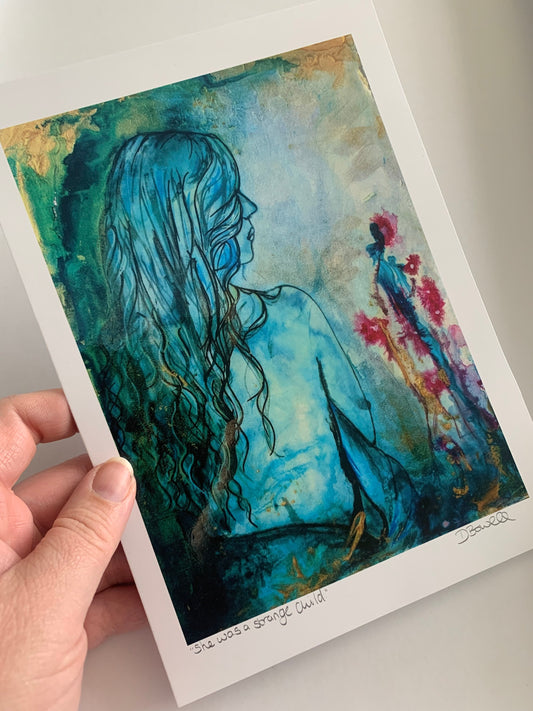 Print of She was a strange child