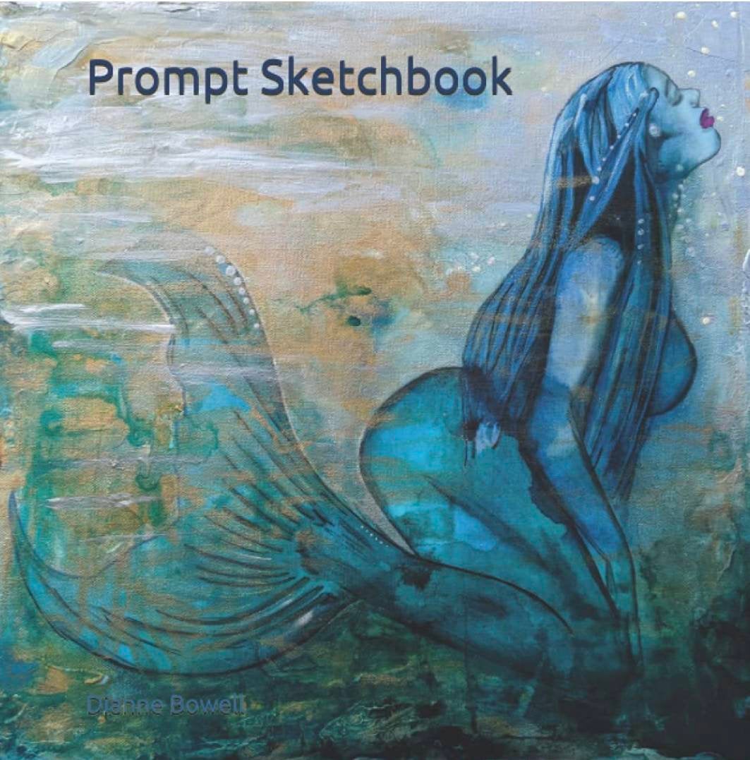 Prompt Sketchbook with Mermaid Cover, (20x20cm)